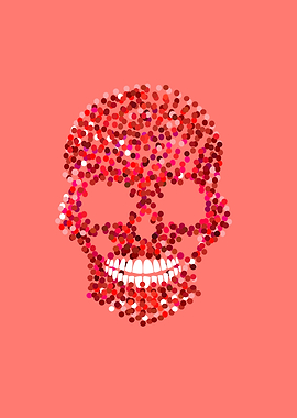 Romantic skull icon