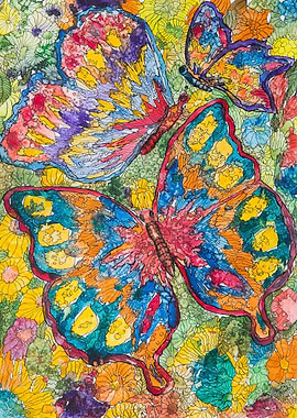 Flowery Meadow Butterflies