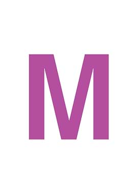 Purple Letter M