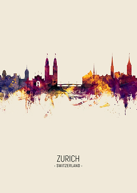 Zurich Switzerland Skyline