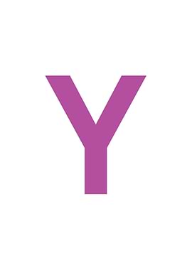 Purple Letter Y