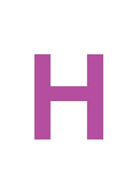 Purple Letter H