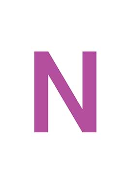 Purple Letter N