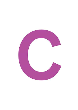 Purple Letter C