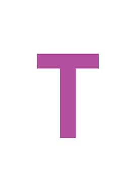 Purple Letter T