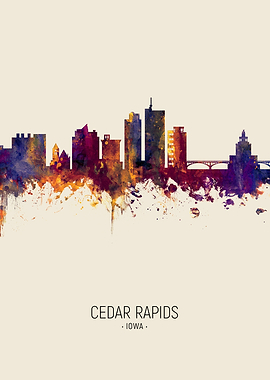 Cedar Rapids Iowa Skyline