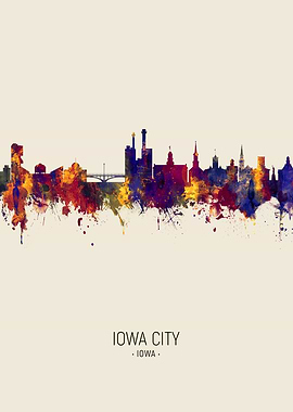Iowa City Iowa Skyline