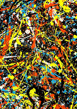 Abstract fans three Yellow