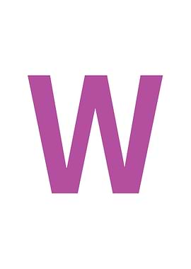 Purple Letter W