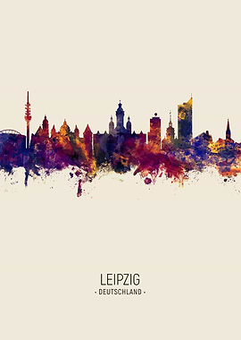 Leipzig Germany Skyline