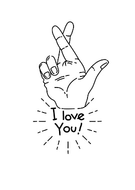 I love you fingers crossed