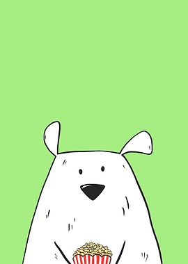 Polar Bear With Popcorn