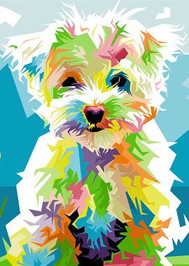 Beautiful Dog In Pop art