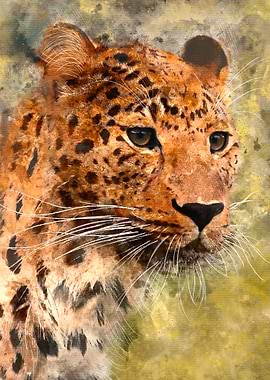 Leopard Digital Watercolor