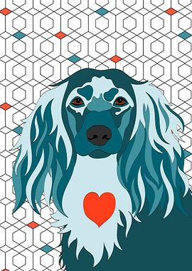 Long Haired Dachshund Art