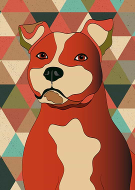 Pit Bull Retro Pop Art