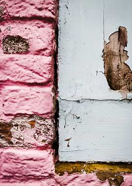 Pink white Castle wall