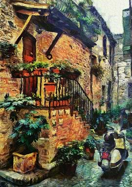 green street in Spello