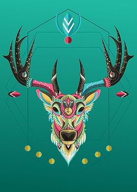 colorful deer