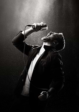 Male Singer performing