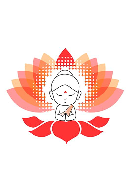 Cute Buddha on Lotus