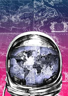 Astronaut world map 7