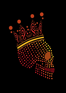 Skull icon wearing america