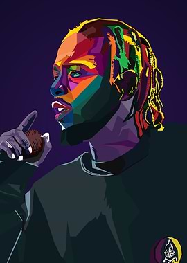 Kendrick Lamar WPAP PopArt