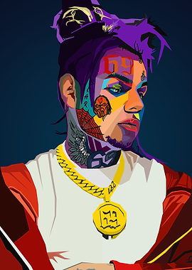 6ix9ine WPAP Pop Art