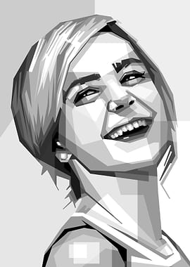 Artist in black and white