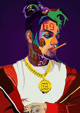 6ix9ine WPAP Pop Art