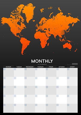 Monthly Planner greyorange