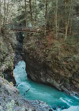 Cyan River in the Mountain