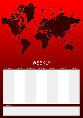 Weekly Planner red