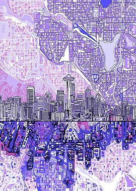 Seattle city abstract 3