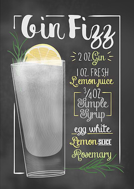 Gin Fizz Cocktail