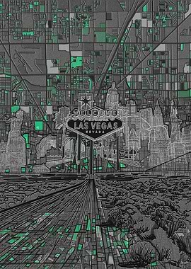 Las Vegas city abstract 3