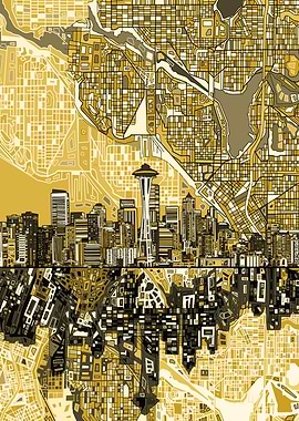 Seattle city abstract 5
