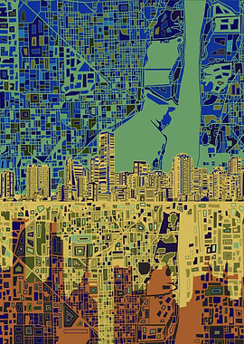 Miami city abstract 2