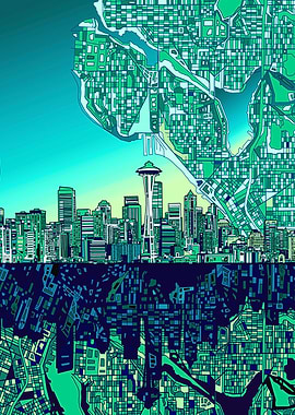 Seattle city abstract 4
