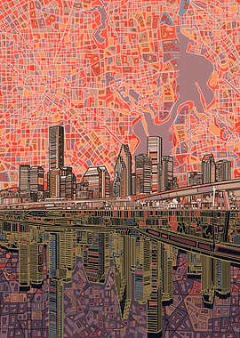 Houston city abstract 5