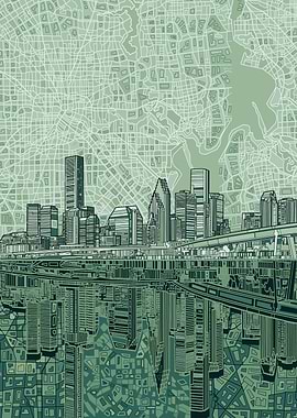 Houston city abstract 4