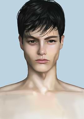 Man Coloured portrait