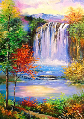 Mountain waterfall