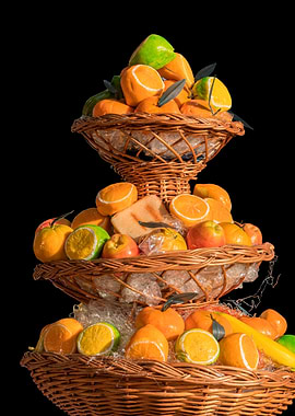basket of fruit at holiday