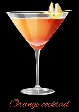 Orange cocktail black