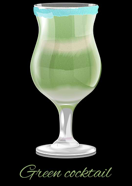 Green cocktail black