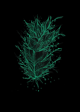 Mystical Turquoise Feather