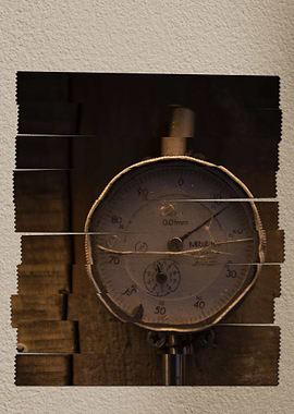 Indicator with tape art