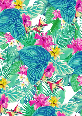 Tropical garden pattern 2